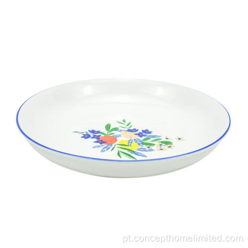 Jantar de porcelana com decalque